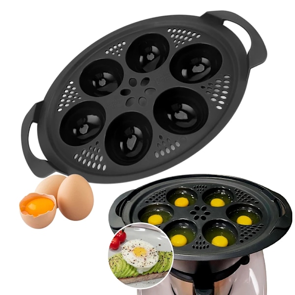 6 Hål Ägg Panna för Thermomix TM5 TM6 TM31 Kök Ägg Steamer Kanna