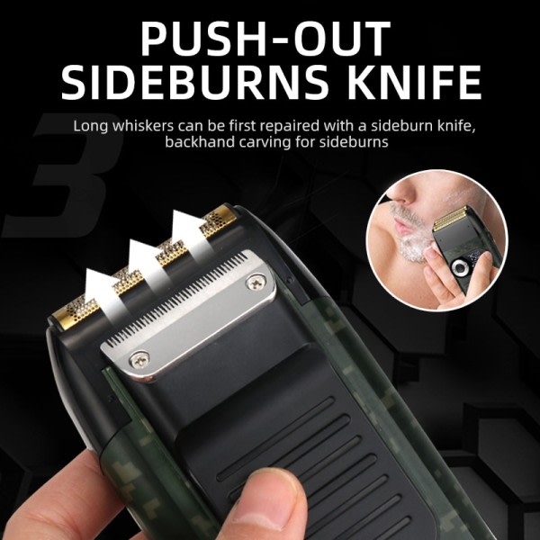 Genopladelig Elektrisk Shaver LCD Skærm Bærbar Barberkniv Skæg trimmer