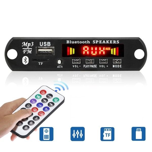 12V 120W Förstärkare Bluetooth 5.0 MP3 WMA APE Dekoder Kort DC 12V Handsfree Bil Ljud USB TF FM Radio Mp3 Musik Spelare Högtalare