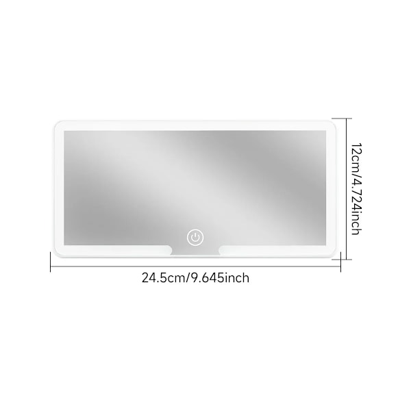 HD speil bil LED sminke speil tre gir justering sol visir