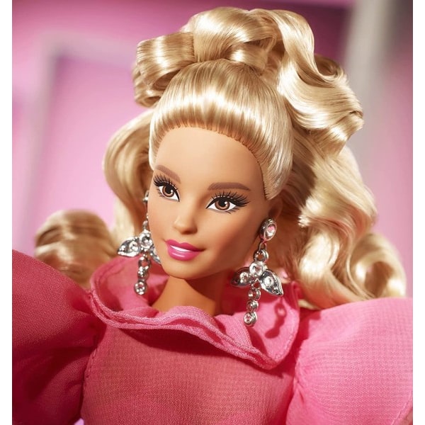 Gull Etikett Silkestein Barbie Dukker for Jenter I Rosa Kjole Samler Prinsesse Leker