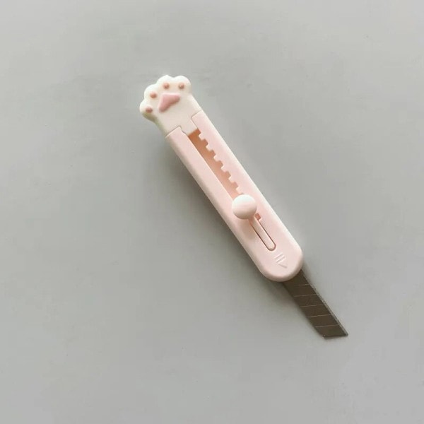 Barn Flicka Rosa Katt Paw Skrivpapper Set Gel Penna Korrektion Tejp Memo kuddar Radergummi Kniv Set