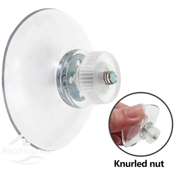 Hög kvalitet 10 bitar 53mm PVC Klar Tumme Skruva Klar Sugkoppar Vit Mutter Gummi Hölje Sug Gummi Skruv Set