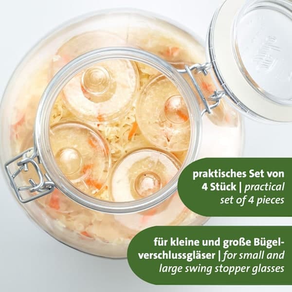 Lasipainot hapattamiseen, 4 kpl, Ø7cm, Hapattamistarvikkeet kotipanemiseen