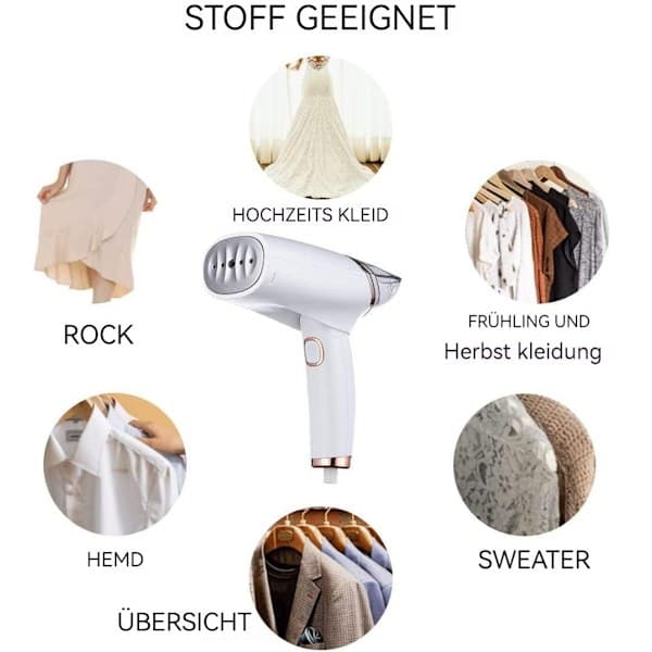 Jern, dampbørste, reisejern mini, håndjern ste
