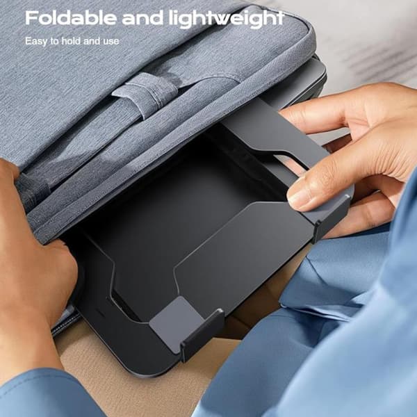 Justerbart laptopstativ i metal med foldbart design