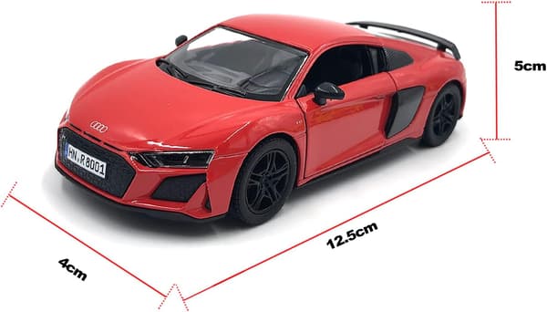 Audi R8 (R8 rød) skalamodelbil R8 Red