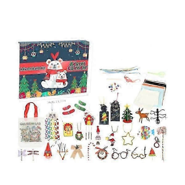 Julekalender Nedtælling Håndlavet Blind Box - Børns DIY Håndlavede Legetøjsgave 1 1