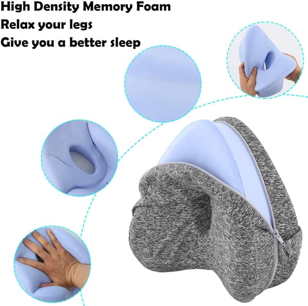 Side Sleeper Rullestol med Memory Foam-pute for Gravide Kvinner, Benputer