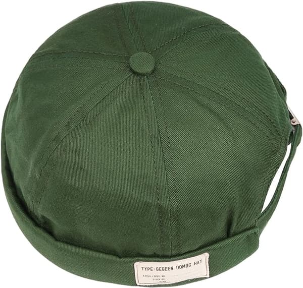 Retro bomullshette for kvinner og menn, justerbar grønn hatt