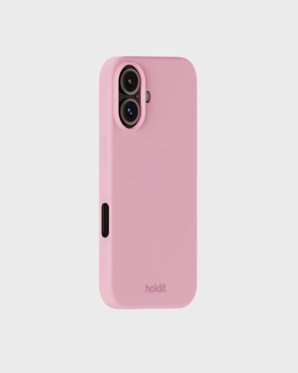 iPhone 16 mobildeksel silikon rosa