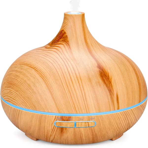 Eterisk oljediffuser 500ml Ultralyd Aromaterapi Luftfukter, Cool Mist Aroma Diffuser, 7 Farge LED-lys, 4 Timer, Luftfrisker, Luftfukter