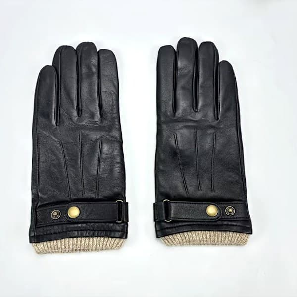 Herre Læder Lammeskind Vinterhandsker Sort XL Variety XL