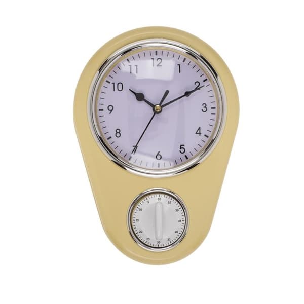 Veggklokke & Timer - Klokke med timerfunksjon Hvit
