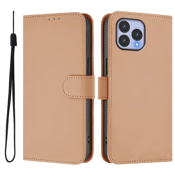 Wiko T60 / Cubot P80 Solid Color PU-deksel - Beskyttende flip-deksel hvit White