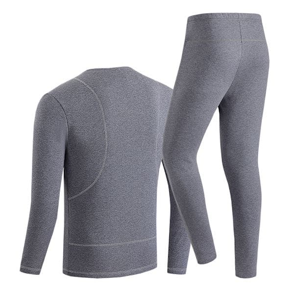 Uppvärmda Underkläder Herr Elektriska Termiska Underkläder Set Grå 5XL Grå 5XL Gray 5XL