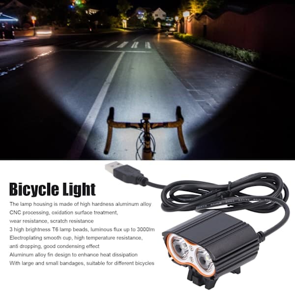 Förhöjd cykelupplevelse, multifunktionella utomhuscykellampor med överlägsen ljusstyrka och förbättrad hållbarhet