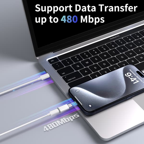 INF Lightning (naaras) - USB-C (uros) -sovitin