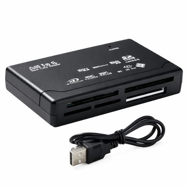 Multikortleser USB 2.0 – Støtte for 150 minnekort