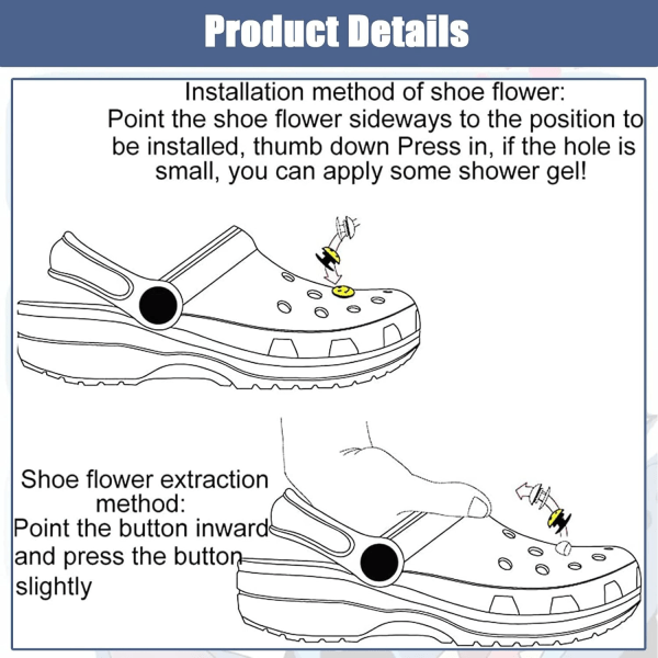 20 delar 3D Clog Sandals Ornament (Grön Butterfly), Skoberlocker, Söta Skoprydnader för Clogs Skor