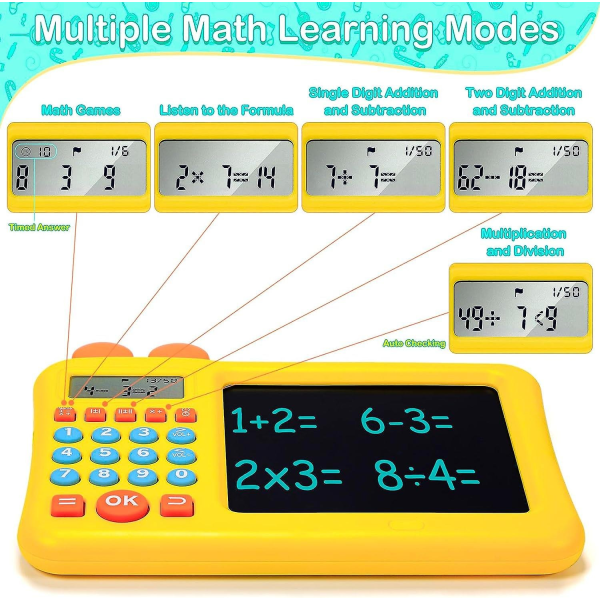 ACY Math Game Learning Education Leksakspresent Lämplig för 1 2 3 4 5 6 7 8 9 år gamla pojkar och flickor C