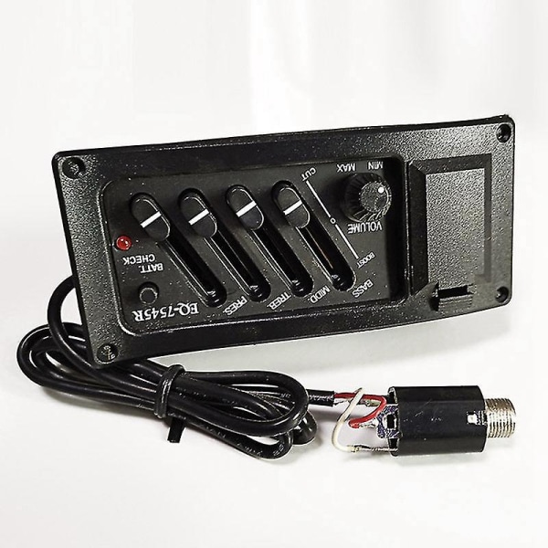 4- Eq Equalizer Piezo Pickup Eq-7545r Förförstärkare Akoisk Gitarr Förförstärkare Tuner