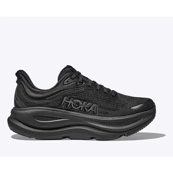 Hokas Bondi 9 black black Hiking and running shoes for men and women 37.0