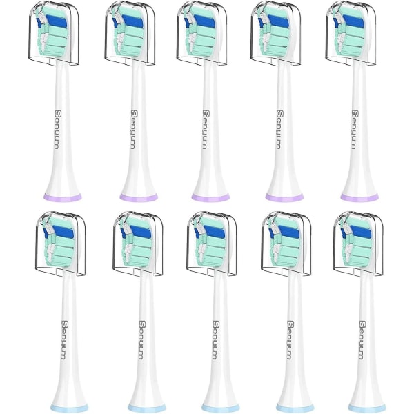 Ersättningstandborsthuvuden för Philips Sonicare elektriska borsthuvuden Refills Kompatibel med Sonic Care Snap On-tandborstar, 10 Pack00