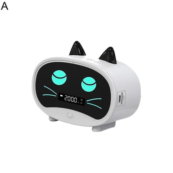 Bluetooth-kompatibel högtalare Mini bärbar väckarklocka Söt tecknad katt trådlös högtalare för ut