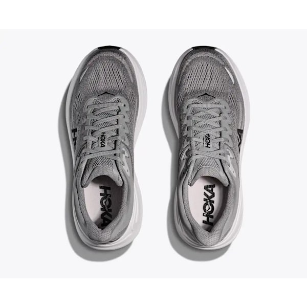 Hokas Bondi 9 galactic grey stellar grey Hiking and running shoes for men and women 38.0