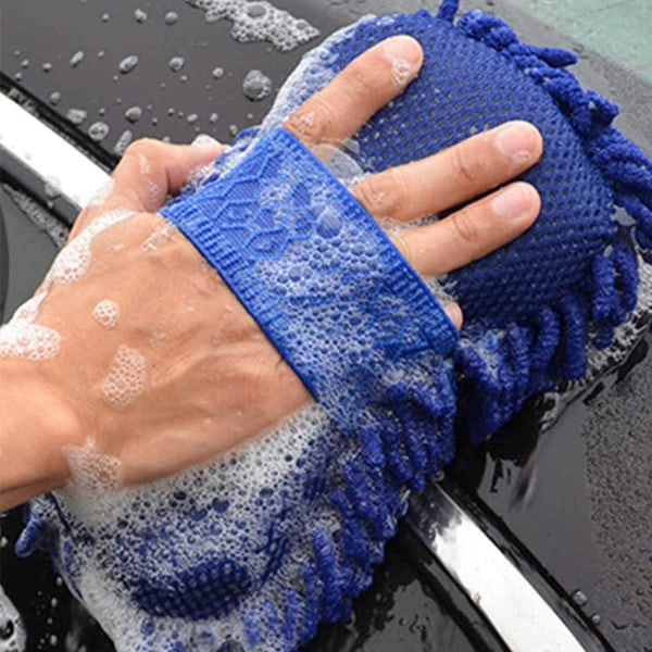 Bil- och hushållsmikrofiber Chenille biltvättshandskar Premium Chenille mikrofiber biltvättvantar anti-scratch Luddfria biltvättshandskar