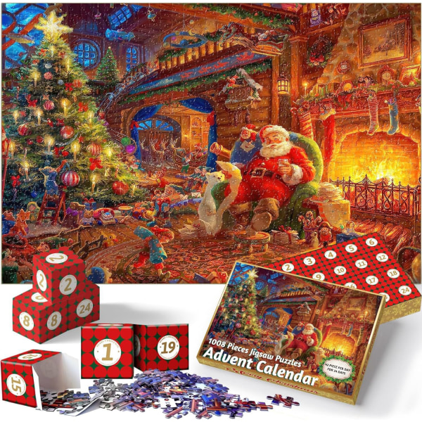 Adventskalender 2023 - Pussel Adventskalender Julkalender Julspelsscenepussel