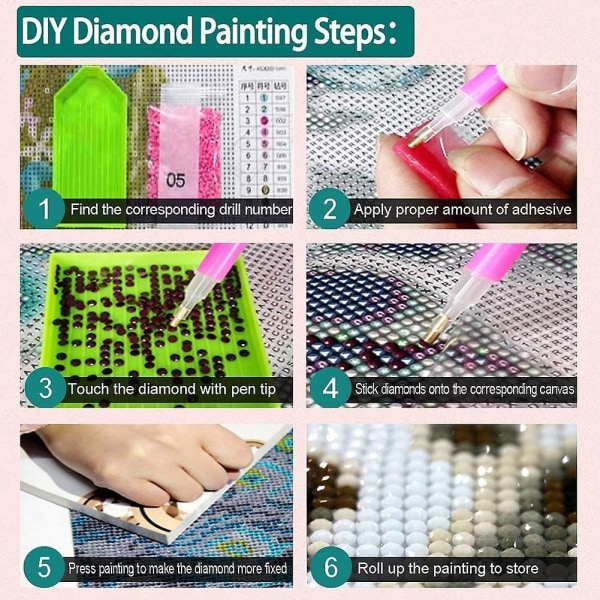 ACY Diy 5d Diamond painting Komplett diamantkit, färgade ögon 30x30 cm, diamond painting Picture K