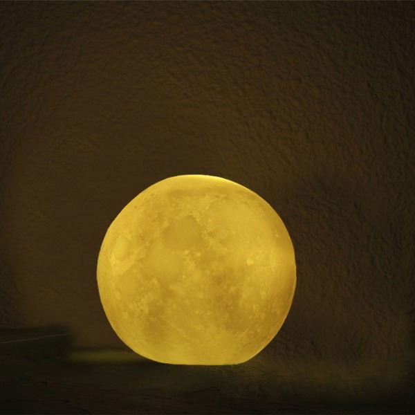 ACY 3D Moon Lamp, ALED LIGHT LED Night Light Luna Lamp Touch 3 Colors, Diameter 12 cm, Sovrumsmåne