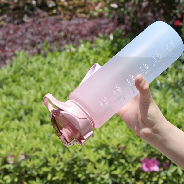 ACY 1l sportvattenflaska, inspirationsvattenflaska med filter och tidsstämpel, BPA-fritt vatten b