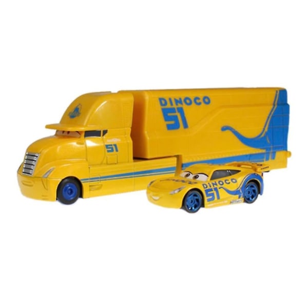 2pcslot Cruz Ramirez Cars Trailer Racing Car Toy Model00