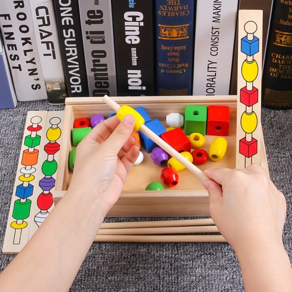 ACY Early Learning-spel och pedagogiska leksaker, 1:a åldern, träleksak, Montessori, 3+, present för 3 4 5