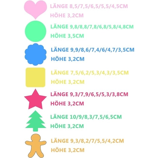 Konditorivaror Kex Cookie Cutter Runt Kit, Star Heart Cookie Cutter Litet smör Personlig Do