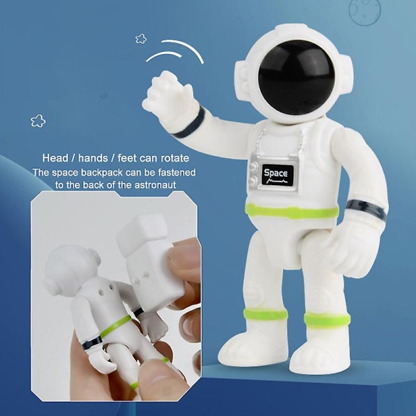 Rymdraketleksak Astronaut Rymdskeppleksak Barn Leksak för tidig utbildning Födelsedagspresent för pojkar Flickor