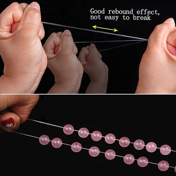 ACY Armband elastiskt band elastiska smycken trådpärlor 2 rullar armband elastiska smycken trådpärlor wi