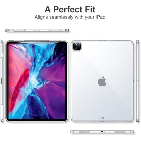 ACY ESR case för iPad Pro 12.9 2020/2018, TPU-baksida, Ultratunt case/ case för iPad Pro 20