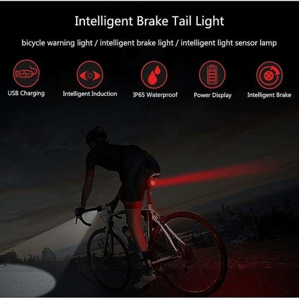 ACY cykel bakljus, vattentät LED bakljus, USB laddningsbart bakljus, cykel bak varnin