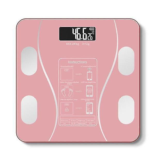 Digital viktvåg för badrum i badrum (rosa)