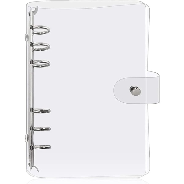 ACY Transparent mjukt PVC- cover för notebook 6-håls ringpärm påfyllningsbar A5/A6 L