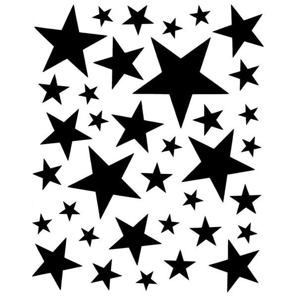 Väggdekor - 36st Stjärnor