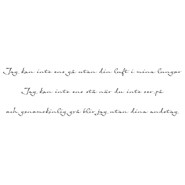 Väggord - Utan dina andetag