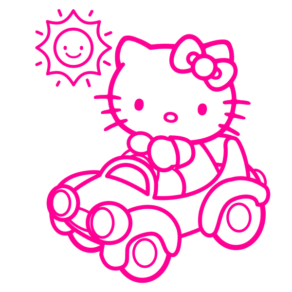 Väggdekor - Hello Kitty (Model 19) rosa