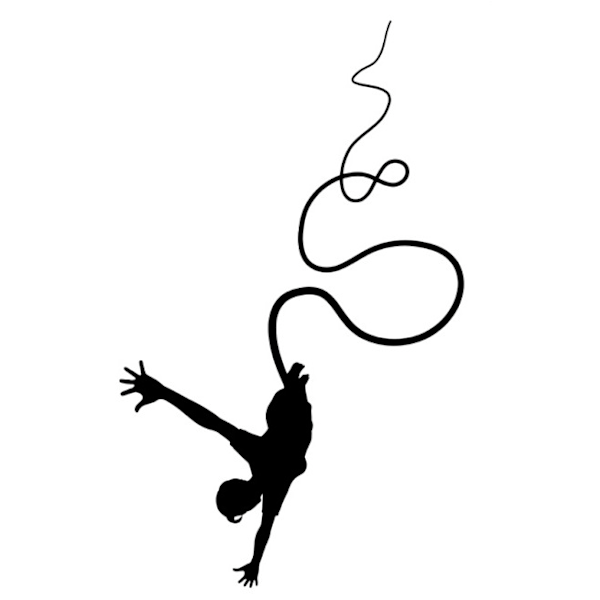 Väggdekor - Bungee jumping svart