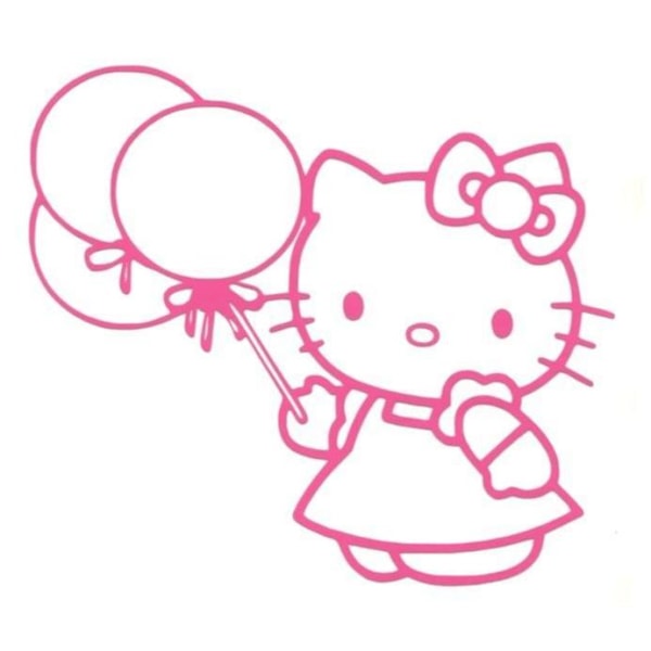 Väggdekor - Hello Kitty rosa