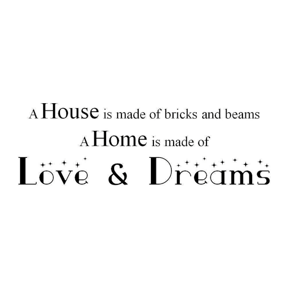 Väggord - A House is made of... svart